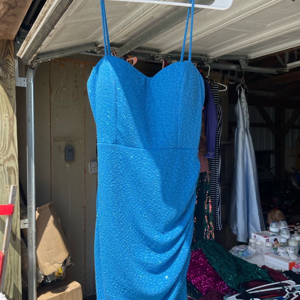 Windsor Strapless Blue Dress